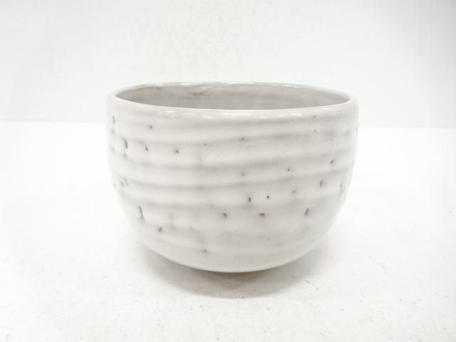 作家物　白釉　茶碗